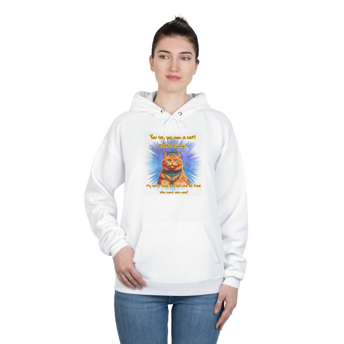 Cozy Eco-Friendly Cat Lover Hoodie | Perfect Gift for Cat Owners, Birthday Present, Animal Rescue Fundraiser