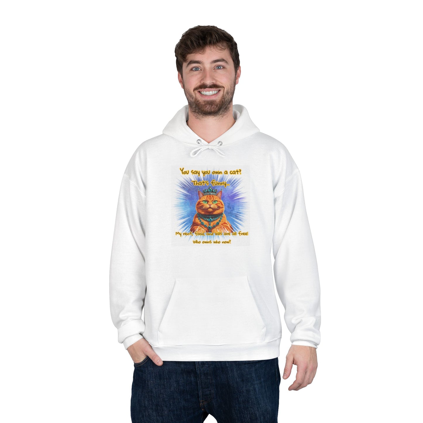 Cozy Eco-Friendly Cat Lover Hoodie | Perfect Gift for Cat Owners, Birthday Present, Animal Rescue Fundraiser