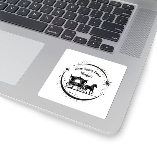 Enchanted Gypsy Wagon Kiss-Cut Stickers, Bohemian Decor, Laptop Stickers, Festival Gear, Unique Gift for Free Spirits
