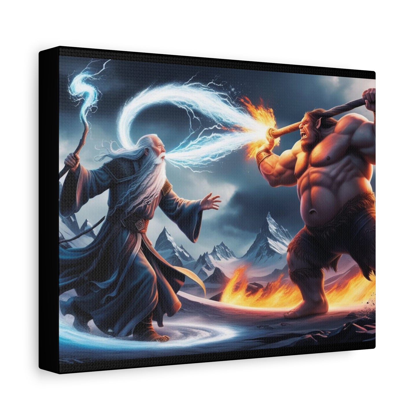 Canvas Print - Wizard vs Fire Ogre
