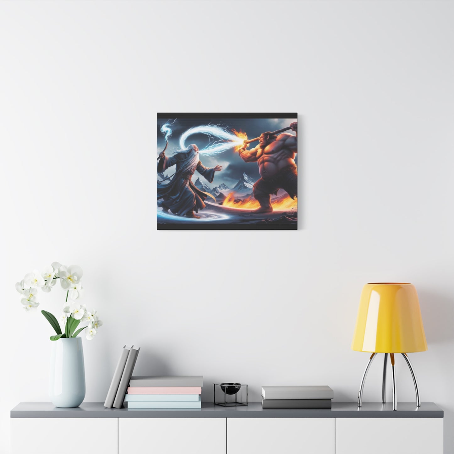 Canvas Print - Wizard vs Fire Ogre