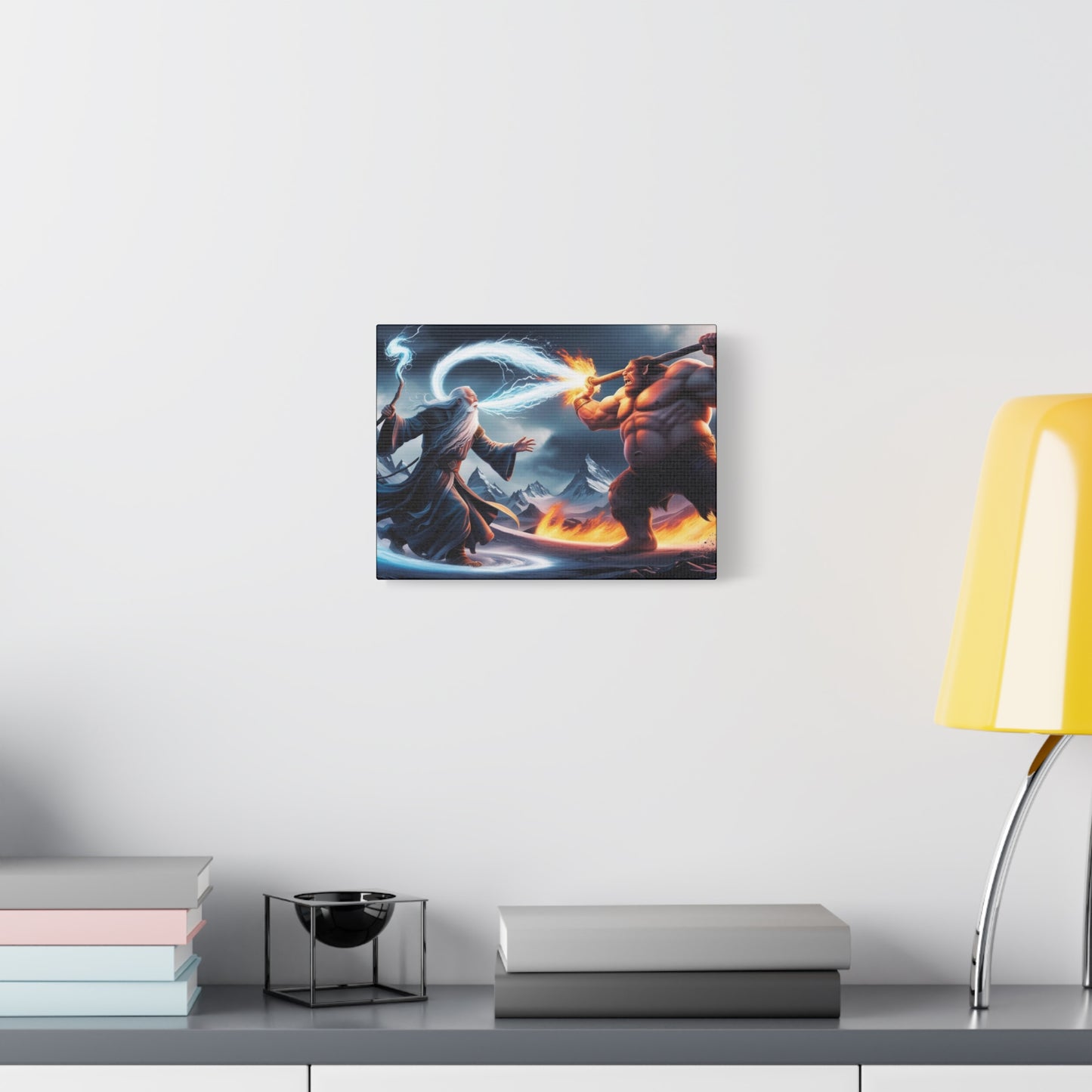 Canvas Print - Wizard vs Fire Ogre