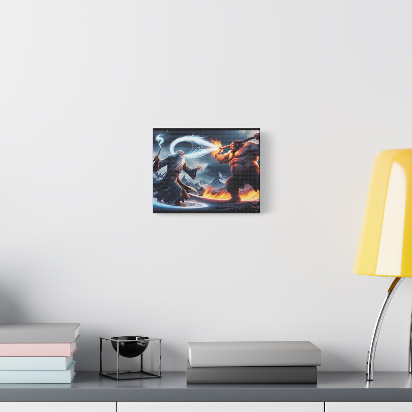 Canvas Print - Wizard vs Fire Ogre
