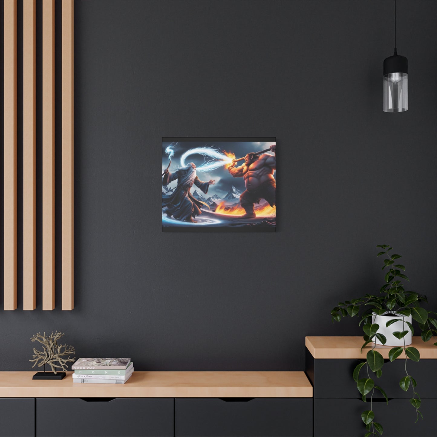 Canvas Print - Wizard vs Fire Ogre