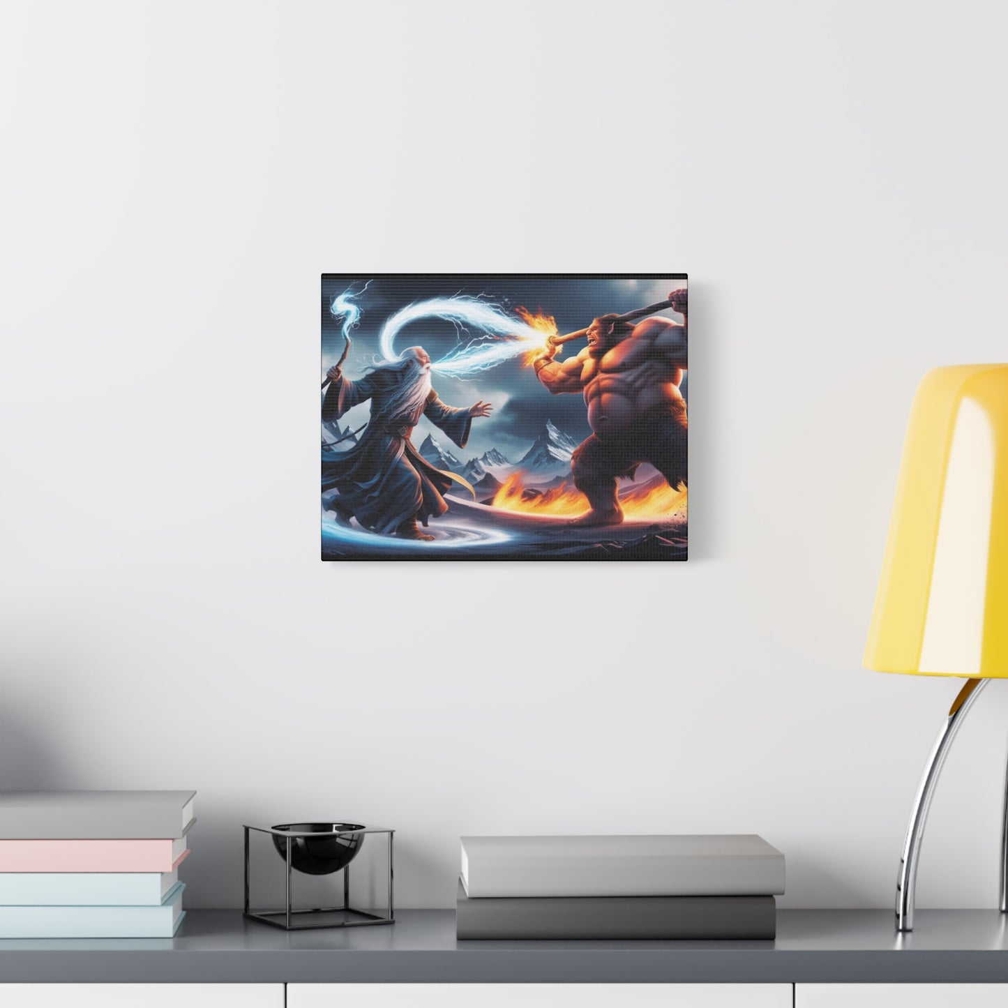 Canvas Print - Wizard vs Fire Ogre